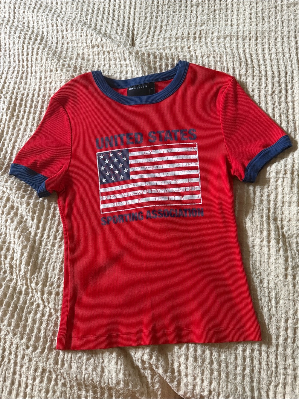 ASOS United States Sporting Association Red Flag Tee S